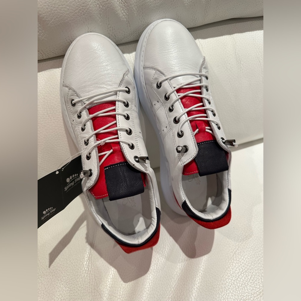 NIB Spring Step Stylish Sneakers.elastic toggle laces for easy on and off. s 38 - Picture 11 of 14